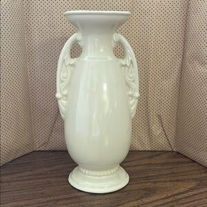 Vintage Elegant White Ceramic Vase